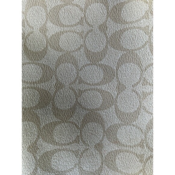 COACH  F58297 File Shoulder Crossbody Bag Khaki PVC  with Cream Leather trim - Picture 7 of 10